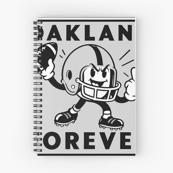 Item preview, Oakland (Raiders) forever. A bold black-and-white football design featuring a tough retro helmet mascot  designed and sold by PIXEL POP DESIGNS - Beyond the Norm!.
