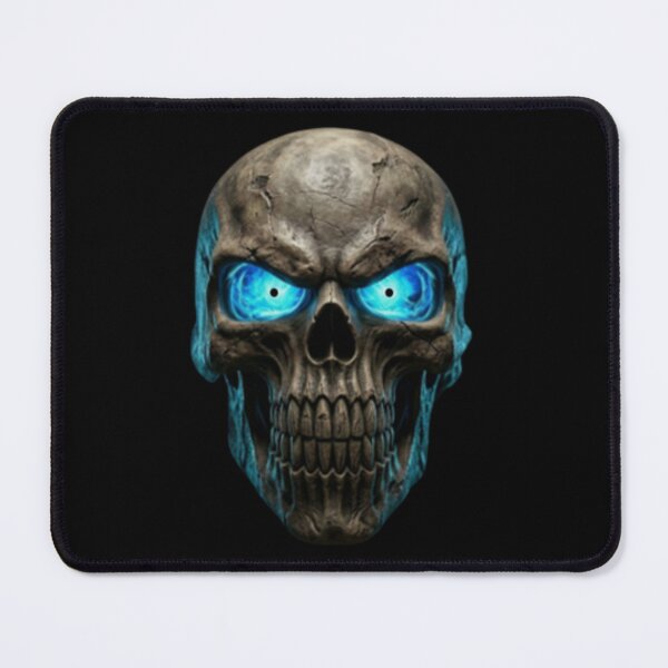 Item preview, Ghost Rider Blue Flame Skull - Glowing Eyes Fantasy Art designed and sold by InkShiftLabs.