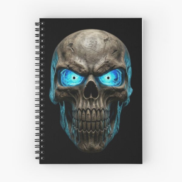 Item preview, Ghost Rider Blue Flame Skull - Glowing Eyes Fantasy Art designed and sold by InkShiftLabs.