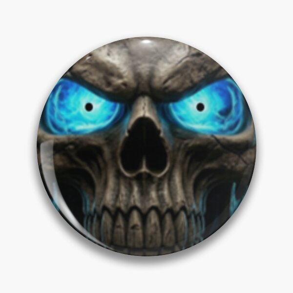 Item preview, Ghost Rider Blue Flame Skull - Glowing Eyes Fantasy Art designed and sold by InkShiftLabs.