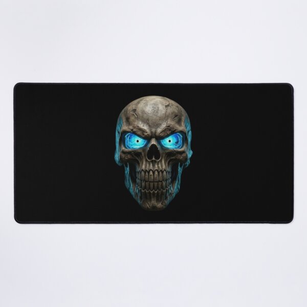 Item preview, Ghost Rider Blue Flame Skull - Glowing Eyes Fantasy Art designed and sold by InkShiftLabs.