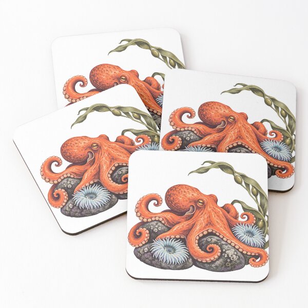 Item preview, Tidepool Thinker Textured Nature Illustration designed and sold by Wonderwoven Studio.