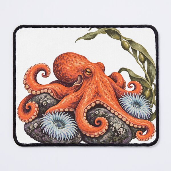 Item preview, Tidepool Thinker Textured Nature Illustration designed and sold by Wonderwoven Studio.