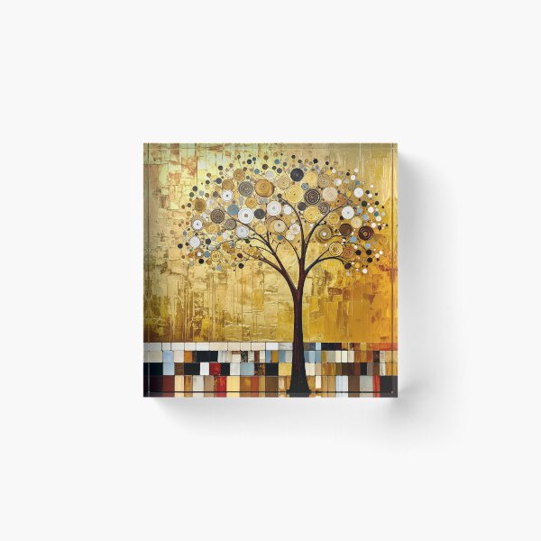 Item preview, Golden Tree of Life in Gustav Klimt Style designed and sold by Vicky Brago-Mitchell®.