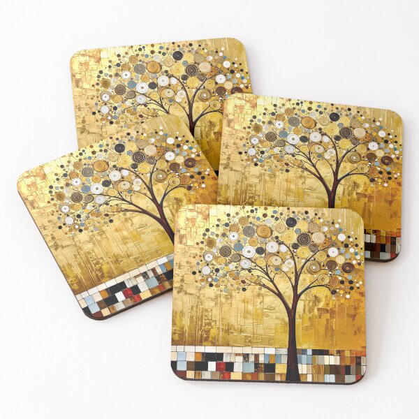 Item preview, Golden Tree of Life in Gustav Klimt Style designed and sold by Vicky Brago-Mitchell®.