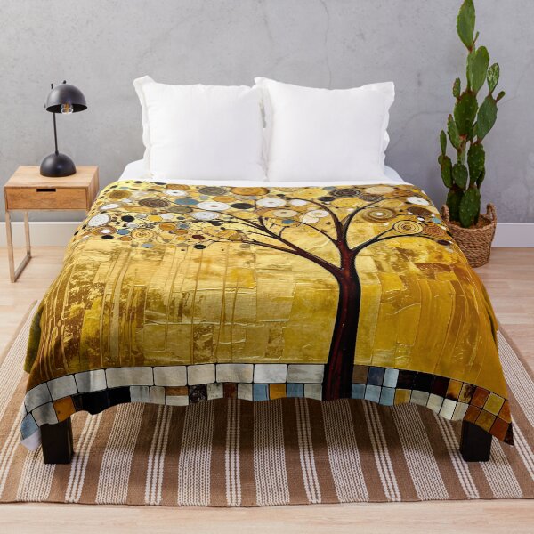 Item preview, Golden Tree of Life in Gustav Klimt Style designed and sold by Vicky Brago-Mitchell®.