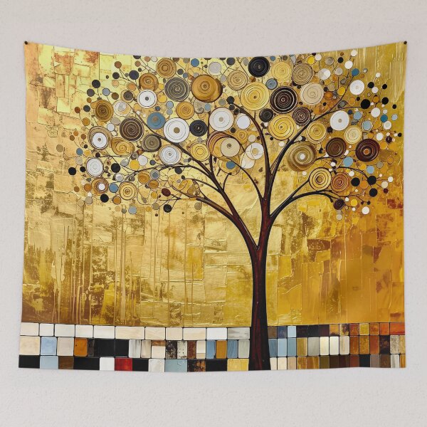 Item preview, Golden Tree of Life in Gustav Klimt Style designed and sold by Vicky Brago-Mitchell®.
