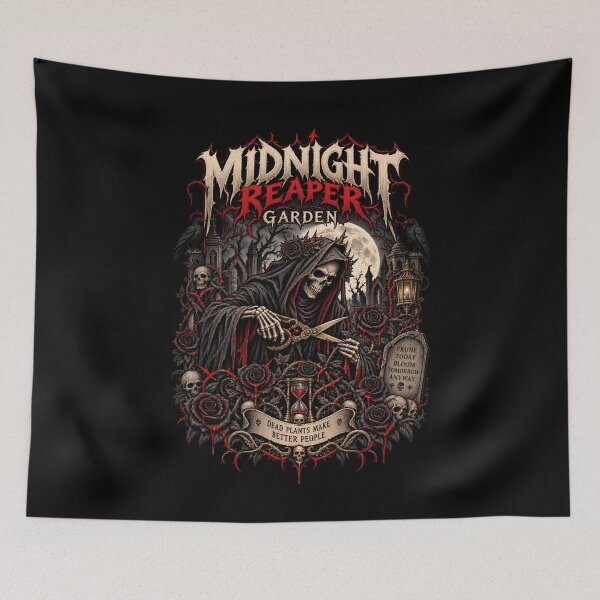 Item preview, Grim Reaper Gothic Garden – Deadly Roses & Dark Botanical Horror designed and sold by SidTastic .