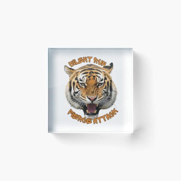 Item preview, Silent Run Fierce Attack Tiger Photo Art designed and sold by Debsgiftware .