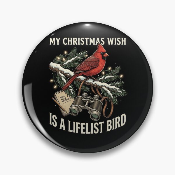 Item preview, My Christmas Wish Is A Lifelist Bird - Funny Birdwatching Cardinal Christmas Gift for Bird Watchers, Birders, and Ornithology Lovers designed and sold by 519xdesign.