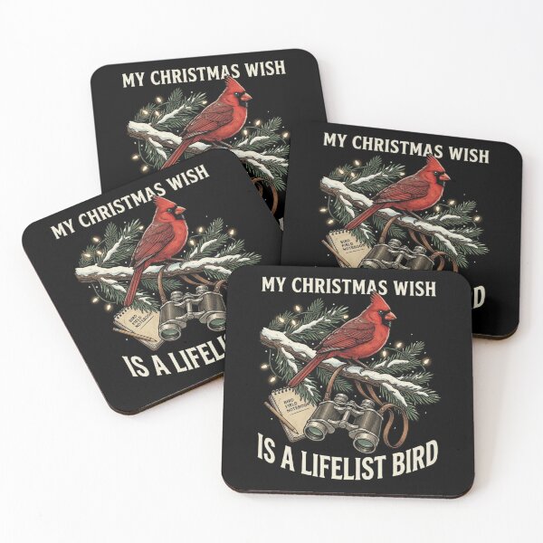 Item preview, My Christmas Wish Is A Lifelist Bird - Funny Birdwatching Cardinal Christmas Gift for Bird Watchers, Birders, and Ornithology Lovers designed and sold by 519xdesign.