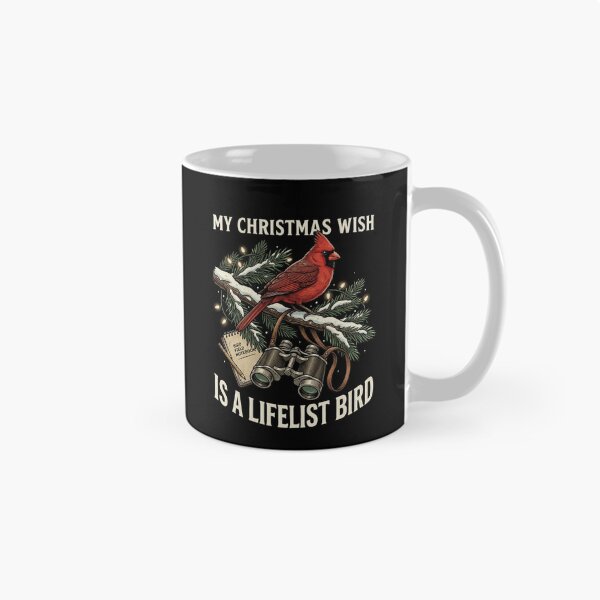Item preview, My Christmas Wish Is A Lifelist Bird - Funny Birdwatching Cardinal Christmas Gift for Bird Watchers, Birders, and Ornithology Lovers designed and sold by 519xdesign.