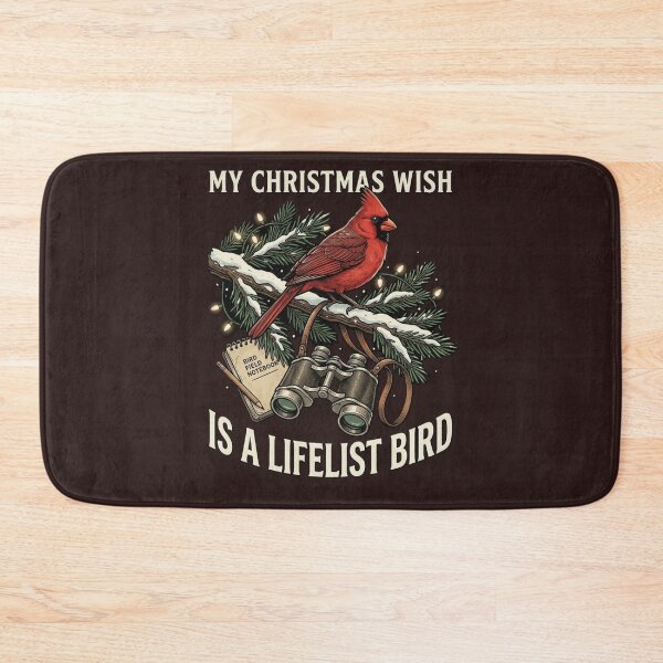 Item preview, My Christmas Wish Is A Lifelist Bird - Funny Birdwatching Cardinal Christmas Gift for Bird Watchers, Birders, and Ornithology Lovers designed and sold by 519xdesign.