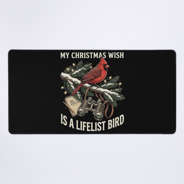 Item preview, My Christmas Wish Is A Lifelist Bird - Funny Birdwatching Cardinal Christmas Gift for Bird Watchers, Birders, and Ornithology Lovers designed and sold by 519xdesign.