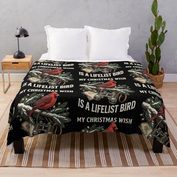Item preview, My Christmas Wish Is A Lifelist Bird - Funny Birdwatching Cardinal Christmas Gift for Bird Watchers, Birders, and Ornithology Lovers designed and sold by 519xdesign.