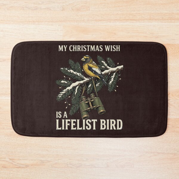 Item preview, My Christmas Wish Is A Lifelist Bird - Evening Grosbeak Birdwatching Christmas Gift for Bird Watchers, Birders, and Nature Lovers designed and sold by 519xdesign.