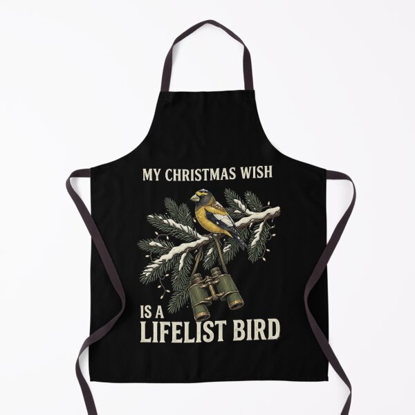 Item preview, My Christmas Wish Is A Lifelist Bird - Evening Grosbeak Birdwatching Christmas Gift for Bird Watchers, Birders, and Nature Lovers designed and sold by 519xdesign.