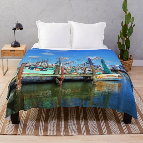 Item preview, Colorful Boats in a Harbor designed and sold by Savannah Gibbs.