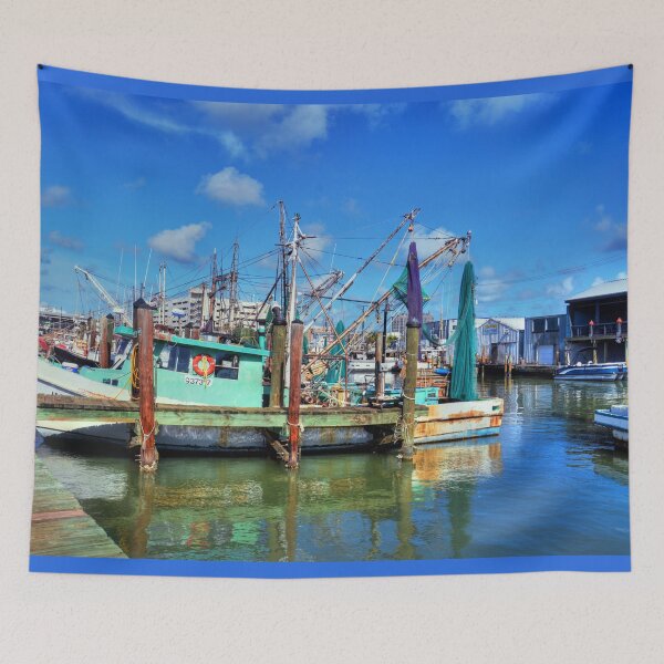 Item preview, Colorful Boats in a Harbor designed and sold by Savannah Gibbs.