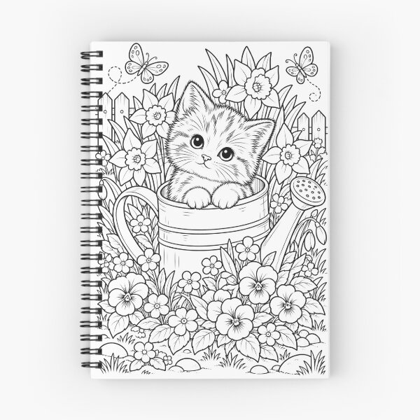 Item preview, Colour Your Own Kitten in a Watering Can designed and sold by FunscapeHQ.