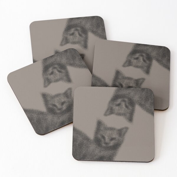 Item preview, Fuzzy Shadow Cats Reflection Ar designed and sold by a1-x.