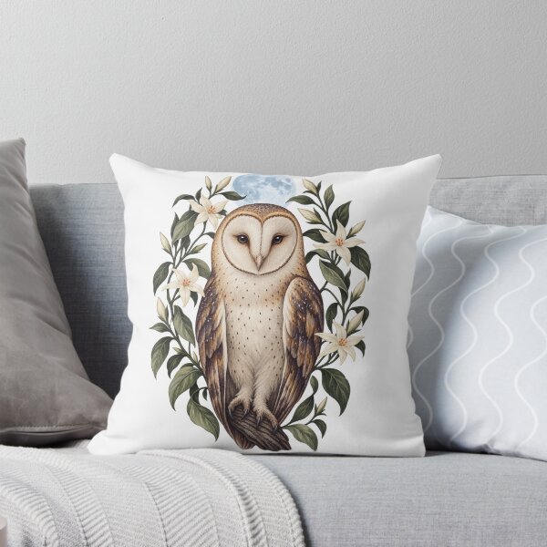 Item preview, Night Garden Owl Textured Nature Illustration designed and sold by Wonderwoven Studio.