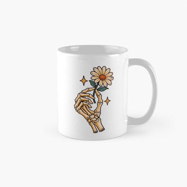 Item preview, Skeleton Hand Holding a Daisy designed and sold by Glottopia.