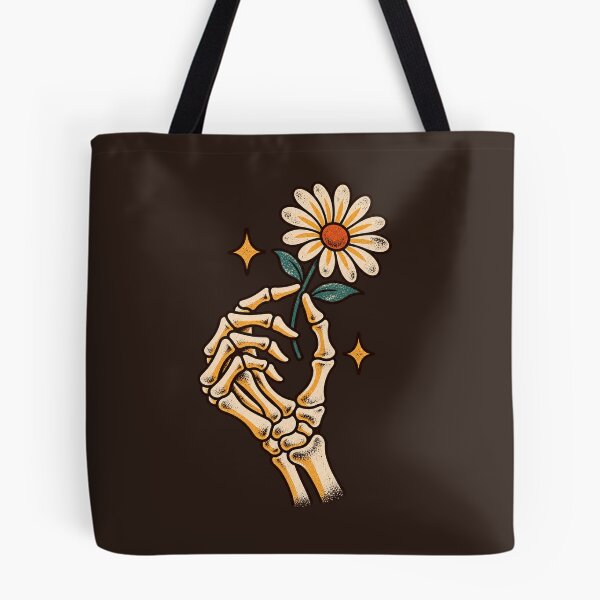 Item preview, Skeleton Hand Holding a Daisy designed and sold by Glottopia.
