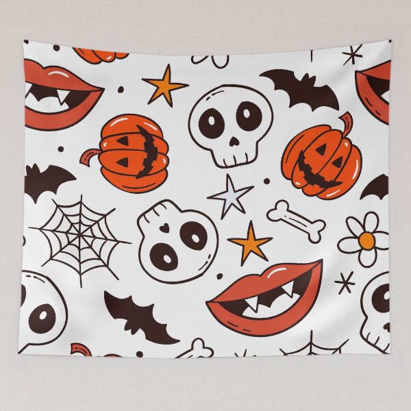 Item preview, Halloween Pumpkins, Skulls, Spider Webs, And Bats Designs designed and sold by DEC02.