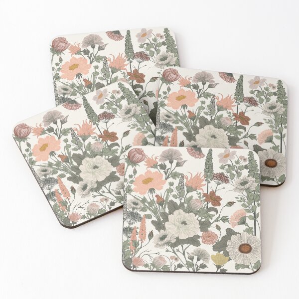 Item preview, Vintage Neutral Floral Garden designed and sold by yara.lahdo.