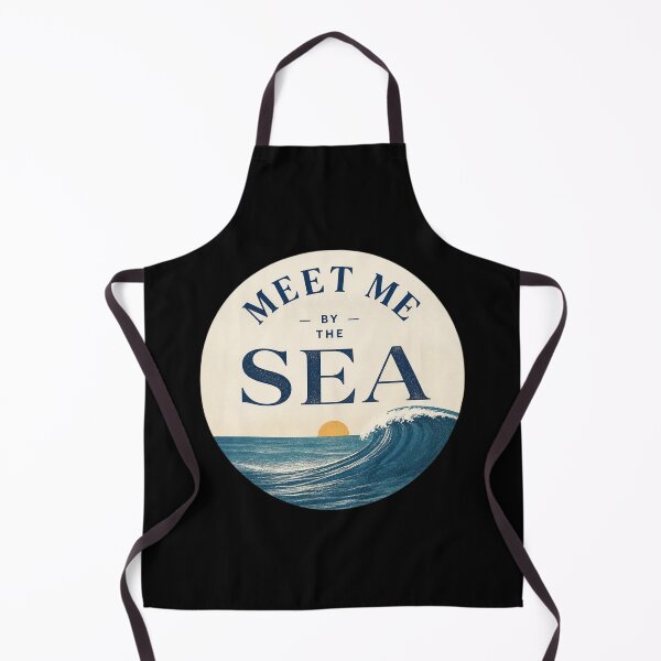 Item preview, Meet Me by the Sea Vintage Ocean Wave Retro Beach Surfing Design designed and sold by limos.