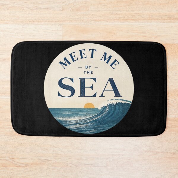 Item preview, Meet Me by the Sea Vintage Ocean Wave Retro Beach Surfing Design designed and sold by limos.