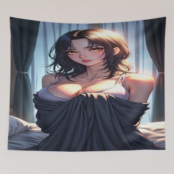 Item preview, Bedroom Cover | Busty Girl Portrait designed and sold by KasaHunterHarem.