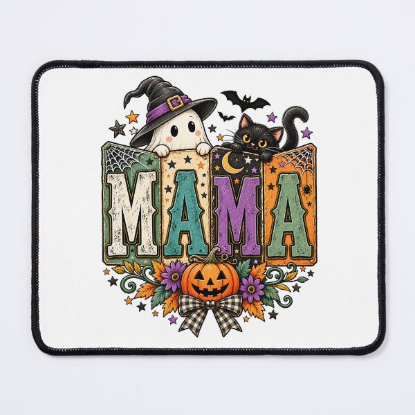 Item preview, Mama Halloween Witch Ghost Cat Pumpkin Fall Spooky Vintage Design designed and sold by xghambo.