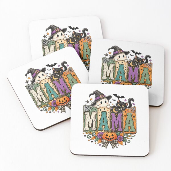 Item preview, Mama Halloween Witch Ghost Cat Pumpkin Fall Spooky Vintage Design designed and sold by xghambo.