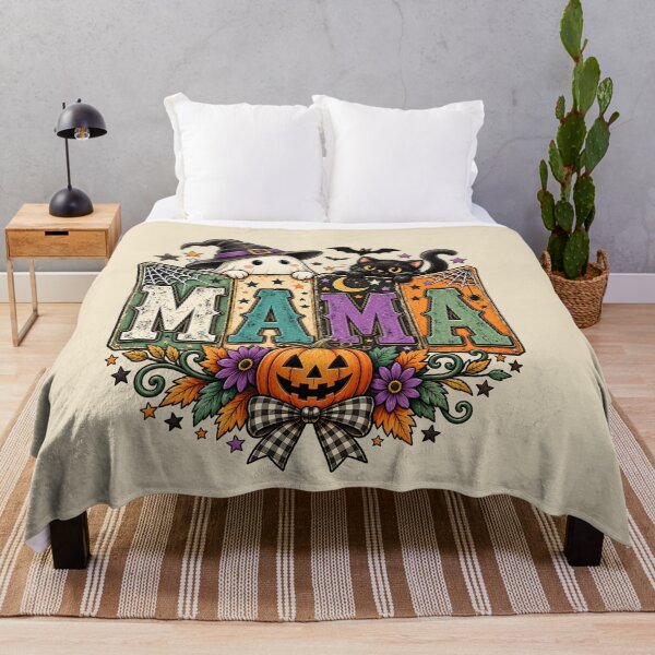 Item preview, Mama Halloween Witch Ghost Cat Pumpkin Fall Spooky Vintage Design designed and sold by xghambo.