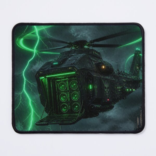 Item preview, Cyberpunk Sound System Helicopter - Neon Green Rave Chopper designed and sold by LazyDayzCo.