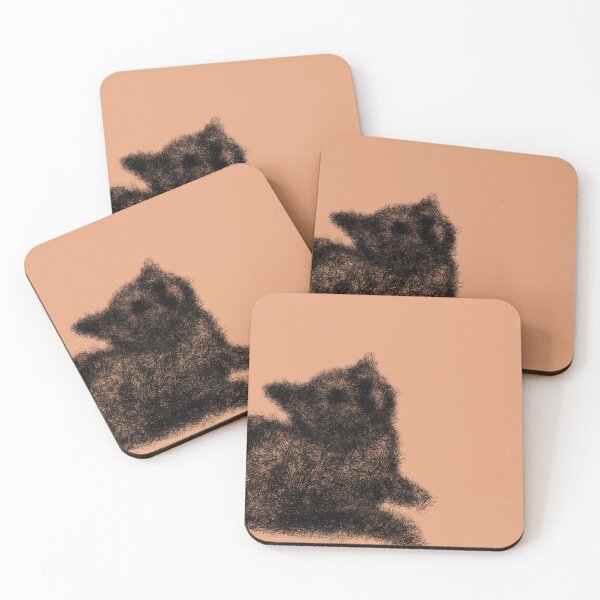 Item preview, Fuzzy Black Cat Scribble Art⁠ designed and sold by a1-x.