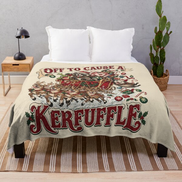 Item preview, Kerfuffle Christmas Reindeer Sleigh Funny Holiday Animals Vintage Design designed and sold by xghambo.