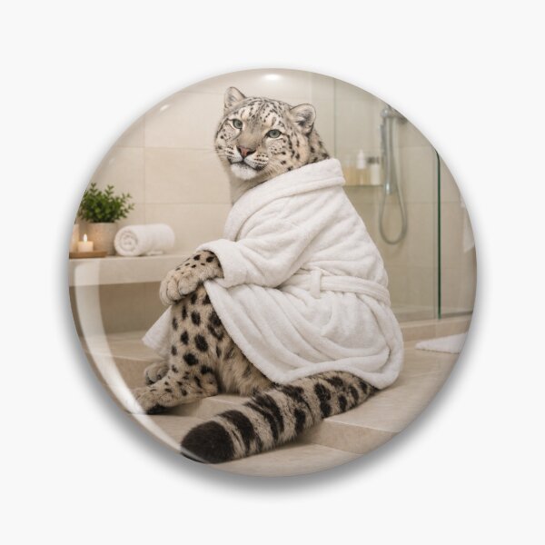 Item preview, Snow Leopard White Bathrobe designed and sold by Sillytoe.