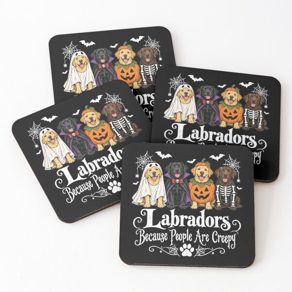 Item preview, Funny Labradors Because People are Creepy Halloween Dogs 2 designed and sold by HokutoKaiStore.