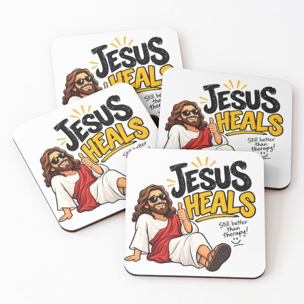 Item preview, Jesus Heals Funny Christian Faith Humor Sunglasses Jesus designed and sold by Obinne.