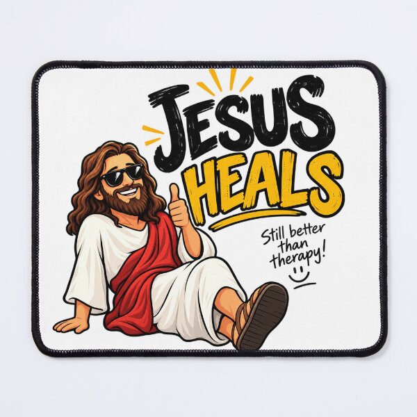 Item preview, Jesus Heals Funny Christian Faith Humor Sunglasses Jesus designed and sold by Obinne.