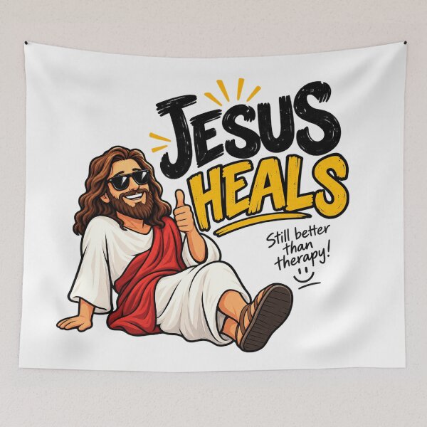 Item preview, Jesus Heals Funny Christian Faith Humor Sunglasses Jesus designed and sold by Obinne.