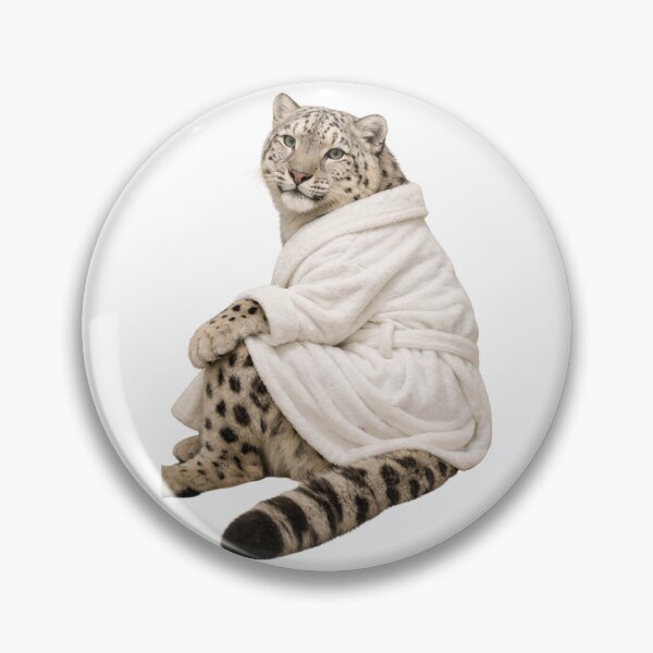 Item preview, Snow Leopard Fluffy Bathrobe designed and sold by Sillytoe.