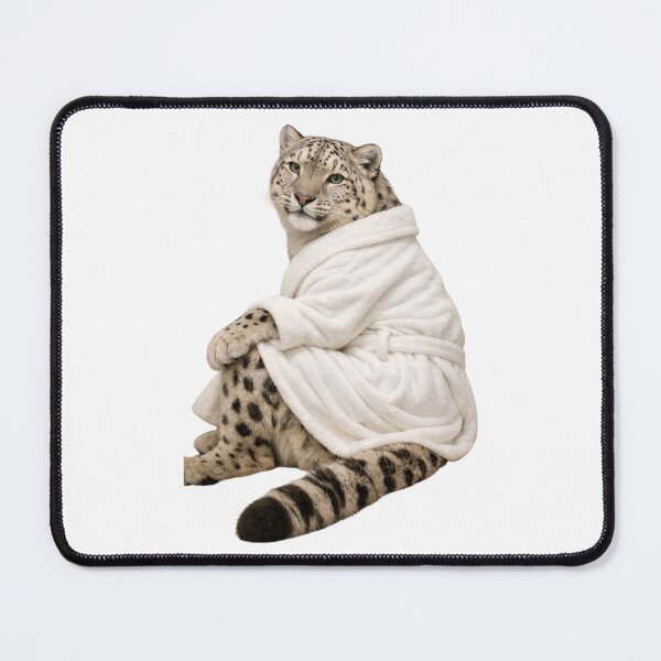 Item preview, Snow Leopard Fluffy Bathrobe designed and sold by Sillytoe.