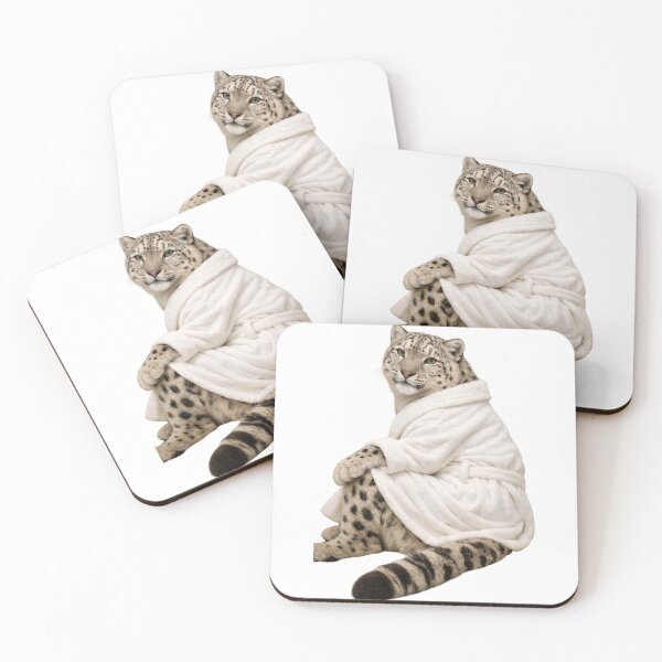 Item preview, Snow Leopard Fluffy Bathrobe designed and sold by Sillytoe.