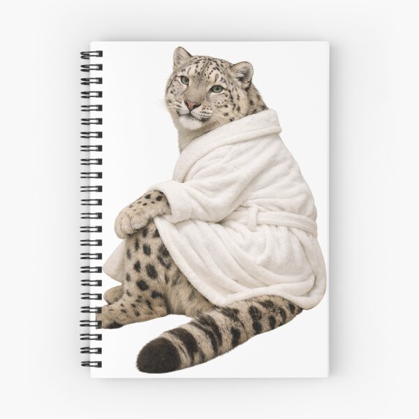 Item preview, Snow Leopard Fluffy Bathrobe designed and sold by Sillytoe.