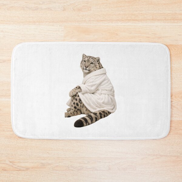 Item preview, Snow Leopard Fluffy Bathrobe designed and sold by Sillytoe.