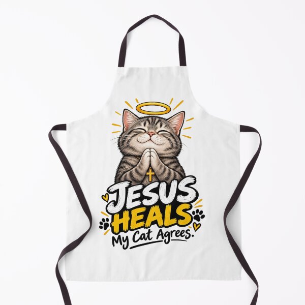 Item preview, Jesus Heals : Funny Christian Faith Humor cat designed and sold by Obinne.